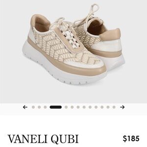 Vaneli Sport Qubi Fashion Sneaker Crochet Chevron Gold Lace Mesh 10M